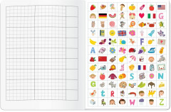 Тетрадь для записи иностранных слов (с наклейками) - Фото 2