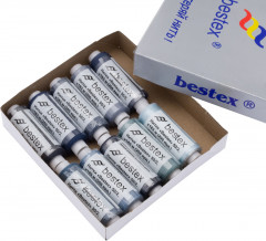 Набор ниток швейных №50/2, цвет градиент джинс - Фото 2