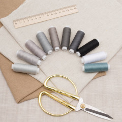 Набор ниток швейных №50/2, цвет серый микс - Фото 3