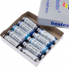 Набор ниток швейных №50/2, цвет синий микс - Фото 2