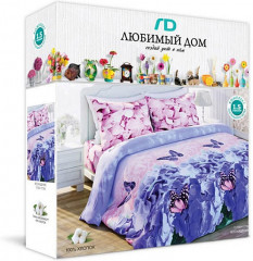 Комплект постельного белья «Магия ночи» (арт. 6441-1, евро, поплин, 2 наволочки 70х70) - Фото 1