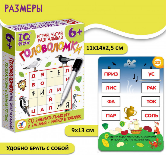 Головоломка «IQ Box. Играй, читай, разгадывай»