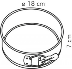 Форма для торта раскладная (диаметр 18 см) - Фото 1