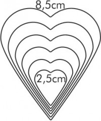 Формы для печенья «Сердце» (6 шт.) - Фото 1