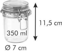Банка стеклянная с зажимом (350 мл) - Фото 2