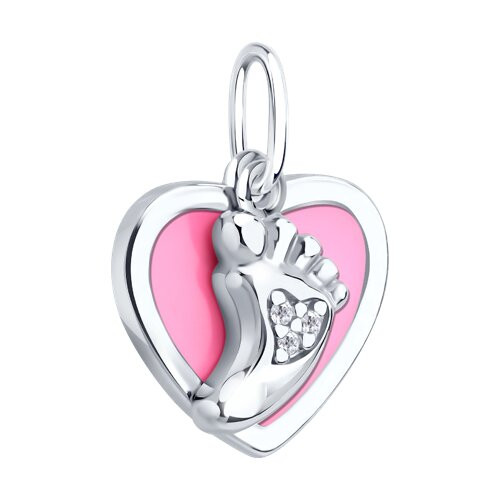 Подвеска из серебра с фианитами