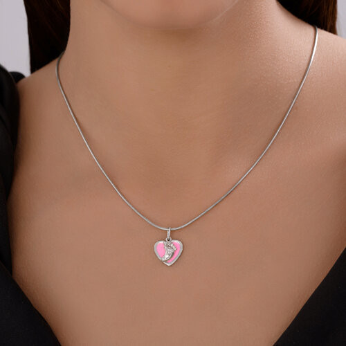 Подвеска из серебра с фианитами