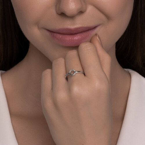 Кольцо из серебра с бриллиантами