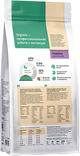 Сухой корм для взрослых собак с индейкой