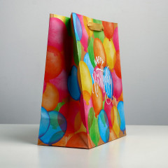 Пакет крафтовый «Happy birthday» - Фото 1