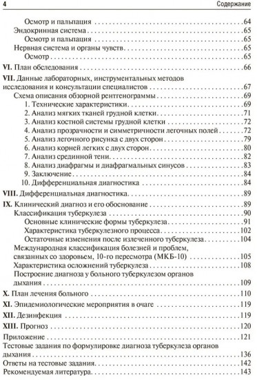 Фтизиатрия. Схема написания истории болезни