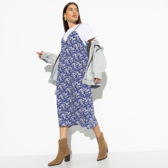 Платье женское «Креативный позитив blue»