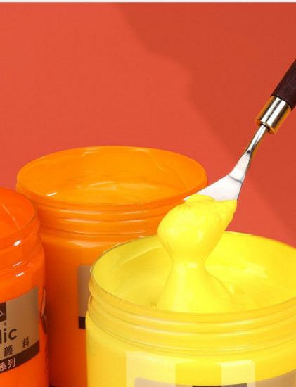 Краска акриловая для рисования и декора, 301 Orange Yellow