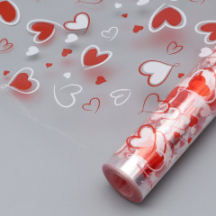 Пленка глянцевая двухцветная в рулоне «Сердечки» - Фото 1