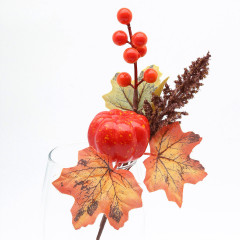 Ветка кленовая искусственная с тыквой - Фото 2