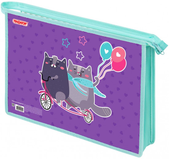 Папка для тетрадей «Bike cats»