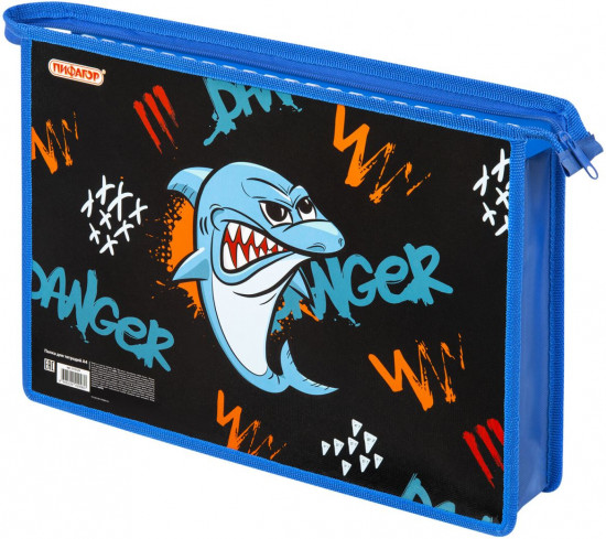 Папка для тетрадей «Angry shark»