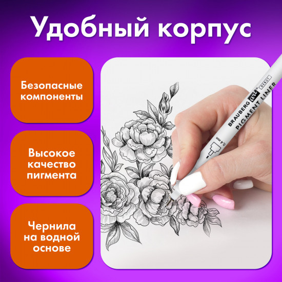 Набор ручек капиллярных для рисования «Art Debut»