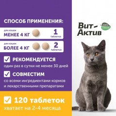 Биологически активная кормовая добавка «Вит-Актив» для кошек старше 7 лет - Фото 3