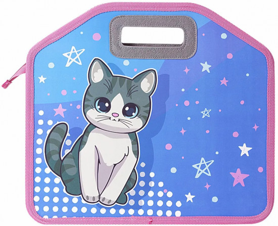 Папка-сумка на молнии «Anime cat»