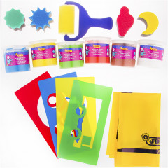 Краски пальчиковые (6 цветов, 750 г, с аксессуарами) - Фото 1