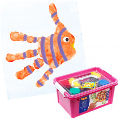 Краски пальчиковые (6 цветов, 750 г, с аксессуарами) - Фото 7