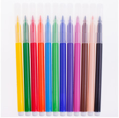 Фломастеры трехгранные (смываемые, 12 цветов) - Фото 1