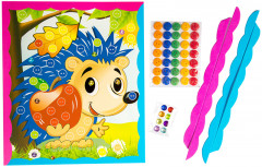 Аппликация из пуговиц «Ежик» - Фото 1