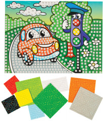 Мозаика из мягкого пластика самоклеящаяся «Машинка» - Фото 1