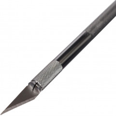 Нож-скальпель канцелярский с запасными лезвиями - Фото 3