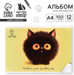 Альбом для рисования «Черный котик» - Фото 1