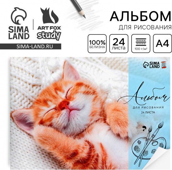 Альбом для рисования «Котик»