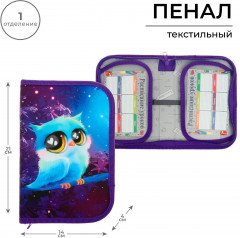 Пенал школьный «Совушка» - Фото 4