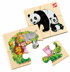 Пазл деревянный «Дикие животные» - Фото 1