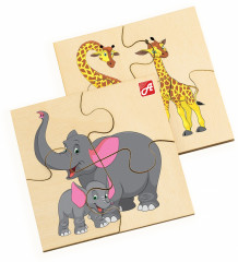 Пазл деревянный «Дикие животные» - Фото 2