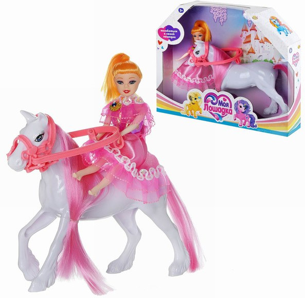 Набор игровой «Куколка и белая лошадка» | Моя лошадка | ABtoys | Фото 1