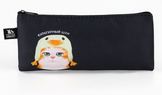 Пенал школьный «Кот в шоке»