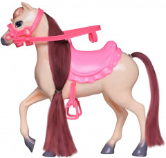 Набор игровой «Лошадка с розовым седлом и куколка» - Фото 5