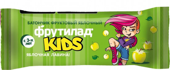Батончик фруктовый с яблочным вкусом «Фрутилад KIDS Яблочная Лавина»