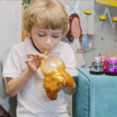 Лизун «Slime». Синий (светится в темноте) - Фото 4