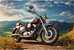 Пазл «Мотоцикл в горах» - Фото 1