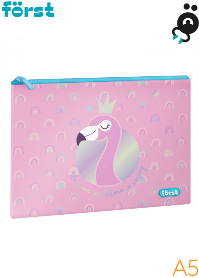 Папка текстильная «Shiny flamingo»