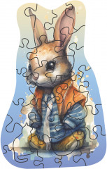 Пазл деревянный в яйце «Заяц» - Фото 1