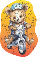 Пазл деревянный в яйце «Медвежонок» - Фото 1