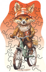 Пазл деревянный в яйце «Лис» - Фото 1