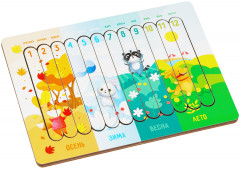 Пазл деревянный-палочки «Времена года» - Фото 1