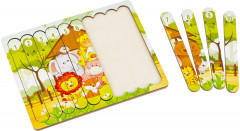 Пазл деревянный-палочки «Зоопарк» - Фото 3