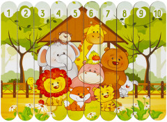 Пазл деревянный-палочки «Зоопарк» - Фото 2