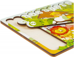 Пазл деревянный-палочки «Зоопарк» - Фото 5