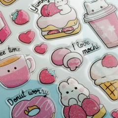 Наклейки гелевые с блёстками «Sweet mood» - Фото 1